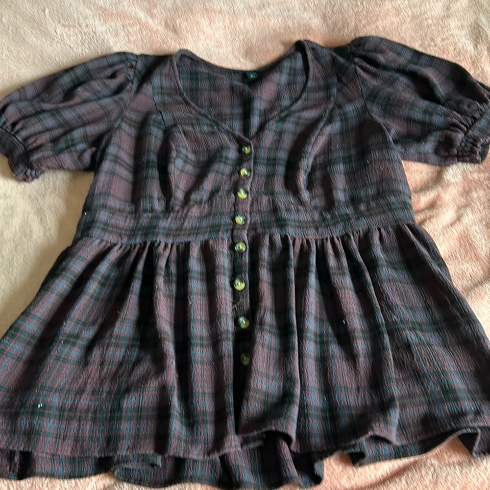 Torrid size 0 plaid top
